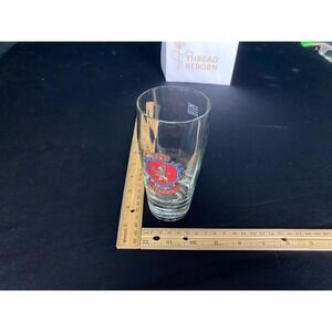 Strohs Beer Glass with Lion Heraldic Logo Vintage Barware Collectible
